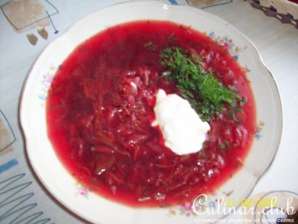 Постный борщ (так готовлю я. Один из вариантов множества борщей)