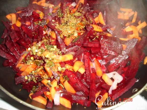 Борщ с шампиньонами и сыром