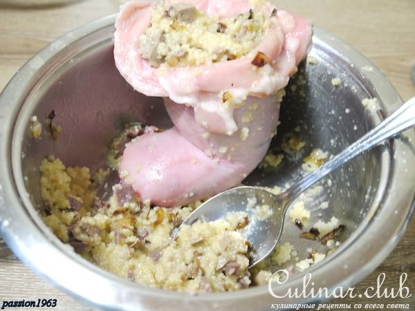 Лапша с утиными потрошками и фаршированной шейкой