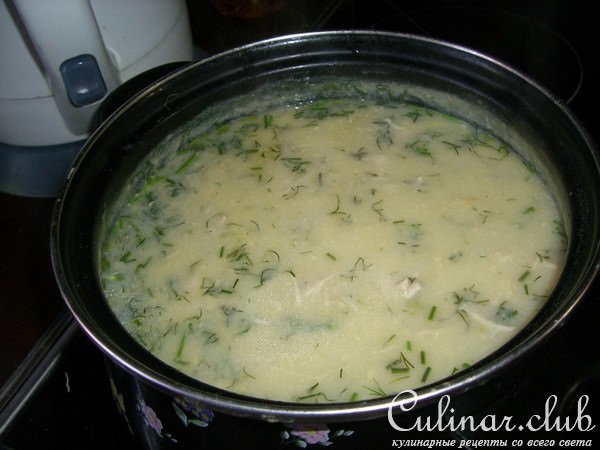 Куриный Сливочный Супчик с Сыром и Гренками!