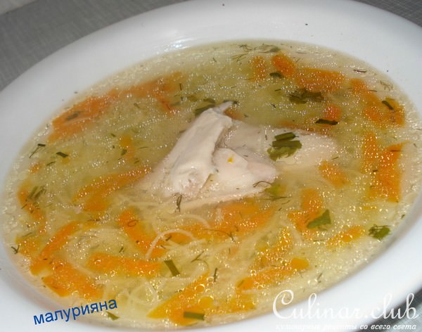 Суп лапша с морковью