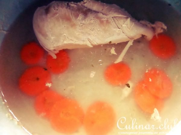Куриный бульон с заварными клёцками