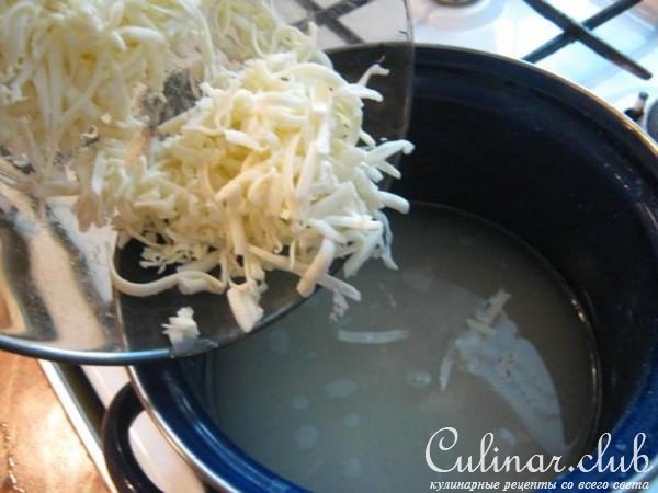 Сырный суп с креветками