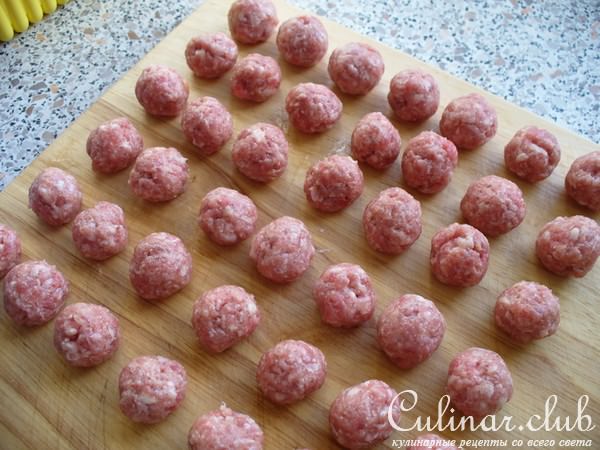 Суп с ржаными галушками и мясными фрикадельками