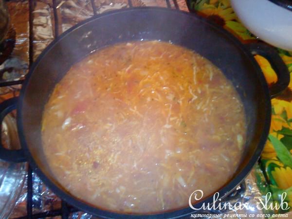 Щи из квашеной капусты.