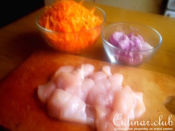 морковный суп-пюре + слоёные сырно-ветчинные рулетики к нему