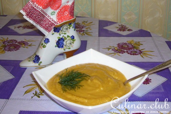 Суп-пюре с нутом и овощами