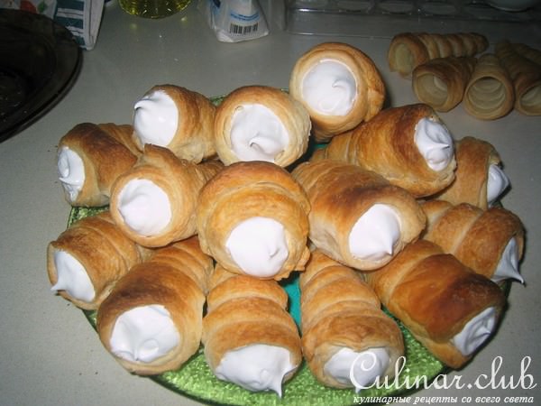 трубочки с кремом