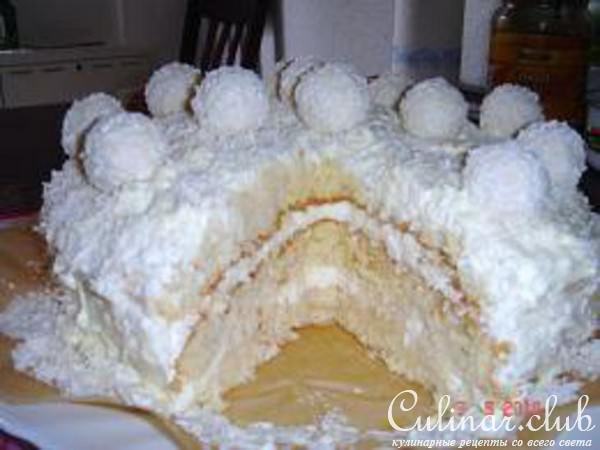 торт "Белоснежное Raffaello"