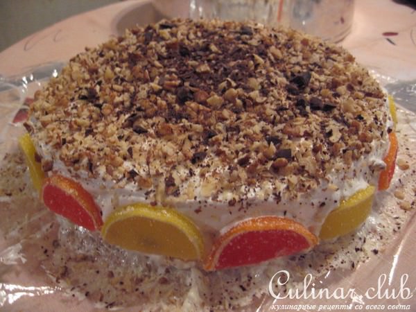 Торт с черносливом и грецкими орехами