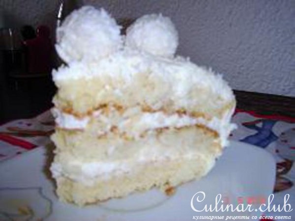торт "Белоснежное Raffaello"