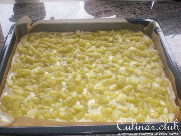 Rhabarberkuchen,( Пирог из ревеня, вариант )
