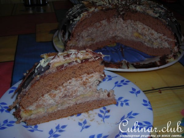 Торт "Шоколадно - банановый купол"