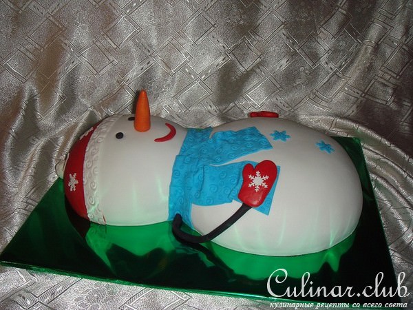 Торт "Снеговичок"