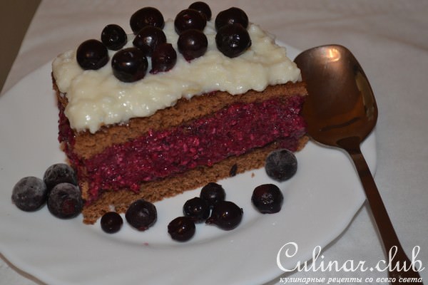 Пирог с кремом из риса