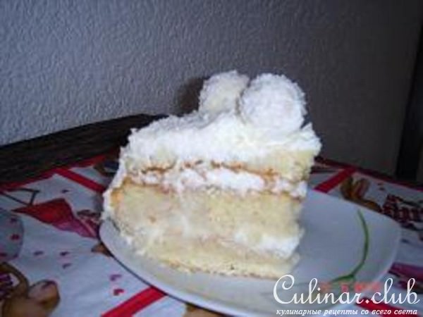 торт "Белоснежное Raffaello"