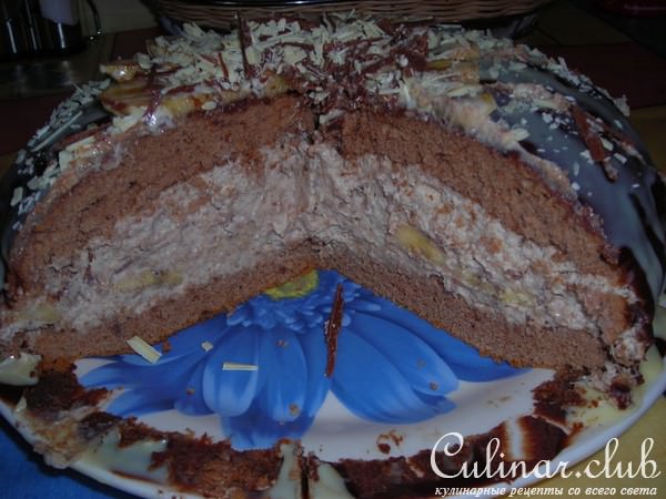 Торт "Шоколадно - банановый купол"