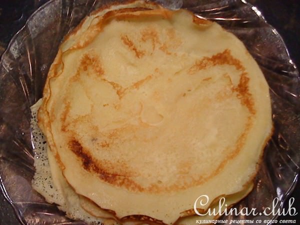 Блинчики с икрой и сыром