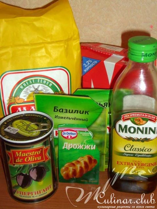 прованский хлеб с маслинами