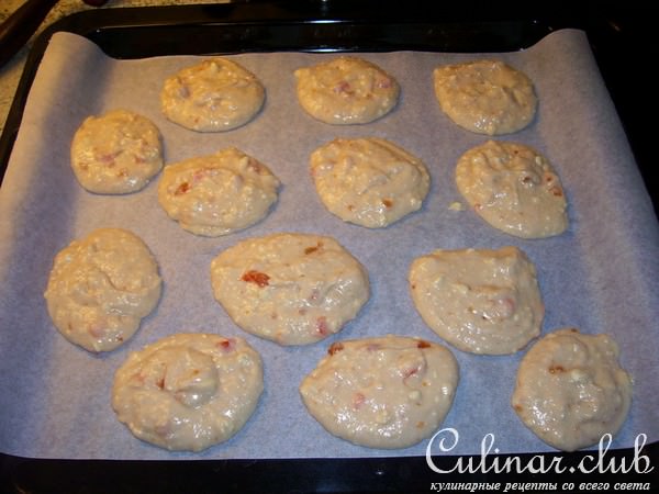 Печеньки с цукатами и джемом