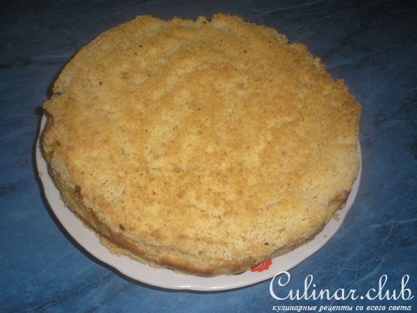 Пирог с творогом и яблоками