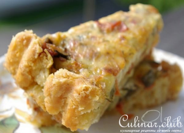Пирог с луком пореем (вариант)