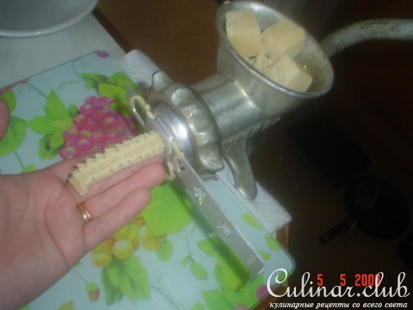 Песочное печенье через мясорубку