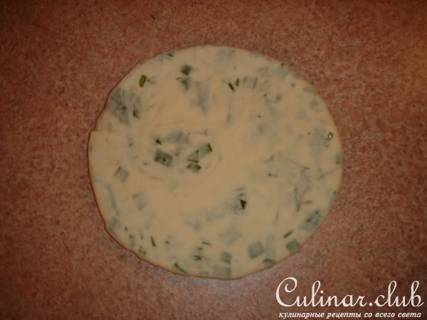 Лепешки с луком и весенней зеленью