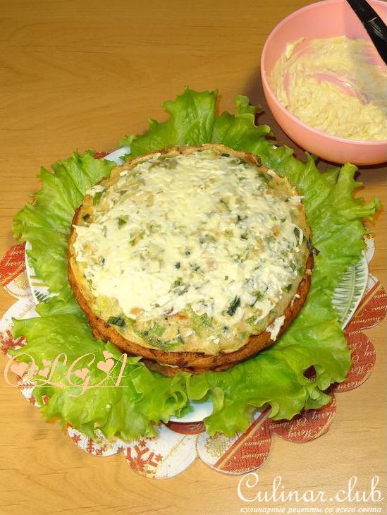 Трехцветный закусочный торт "Фасолька"