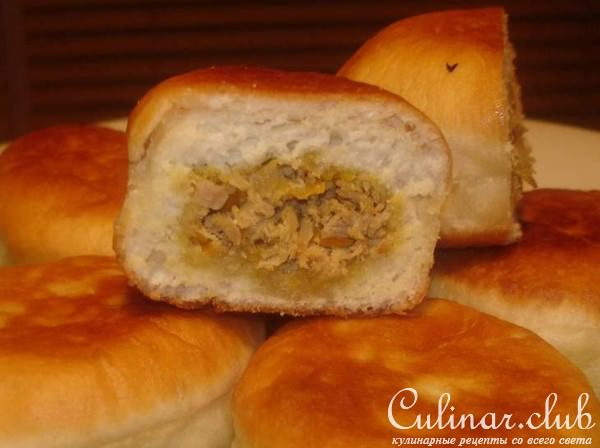 Пирожки с мясом жареные