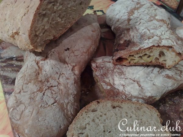 Чиабатта с сыром сулугуни и с оливками