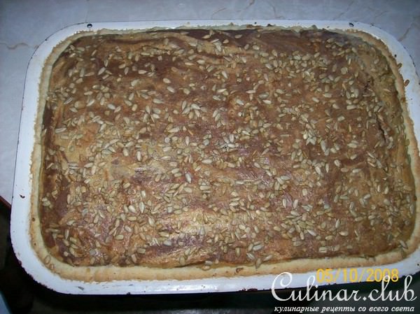 Песочный пирог с халвой