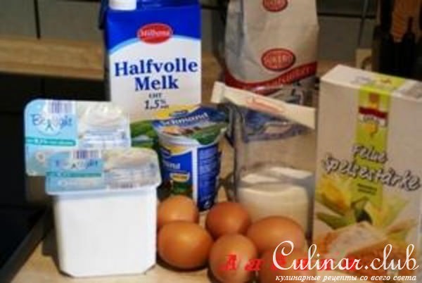 Клубничная полянка на творожном пироге (Erdbeere-Ksekuchen)