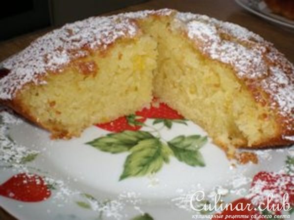 Лимонный кекс на кефире.