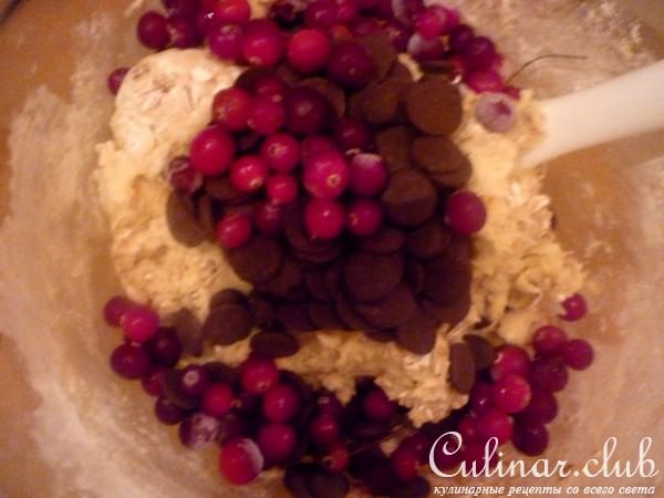 Блонди с овсянкой и клюквой