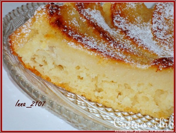 Манник на ряженке с бананами (без масла и яиц)