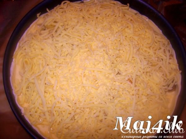 Картофельно-грибной киш-пирог