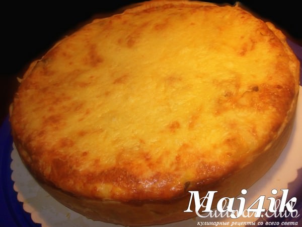 Картофельно-грибной киш-пирог