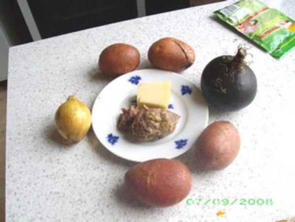 Драники с мясом и редькой 
