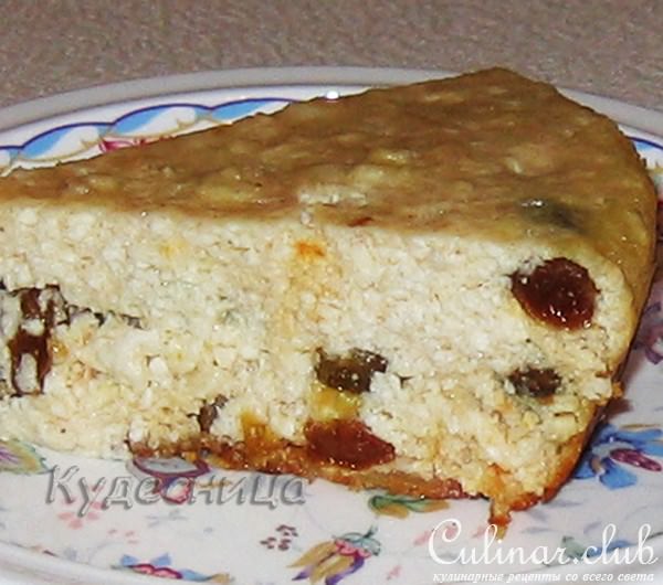 Творожная запеканка с изюмом и яблоками (Тест-драйв)