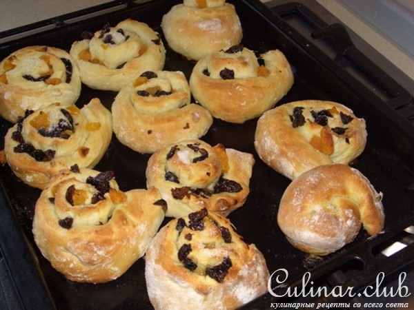Английские булочки с фруктами 