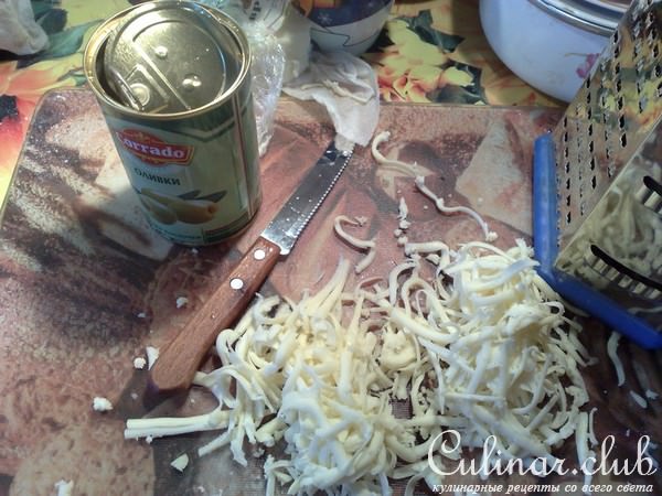 Чиабатта с сыром сулугуни и с оливками