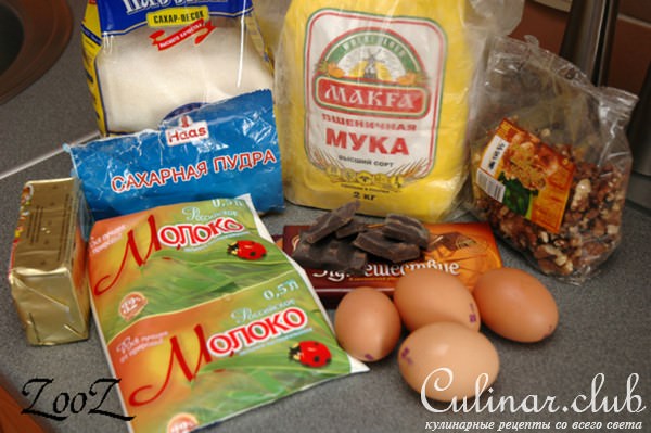 Кексики шоколадные с орехами