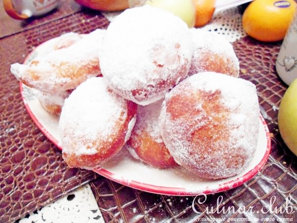 Zeppole. Картофельные пончики на дрожжах.