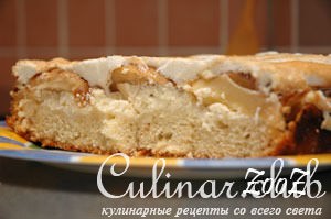 Творожно-яблочный пирог