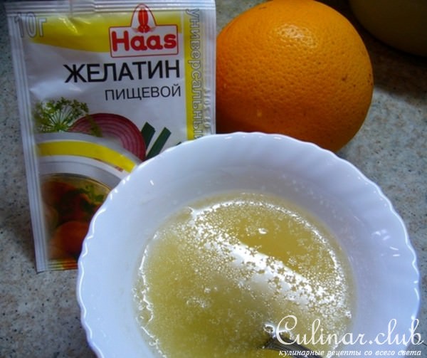Молочно-апельсиновое желе.