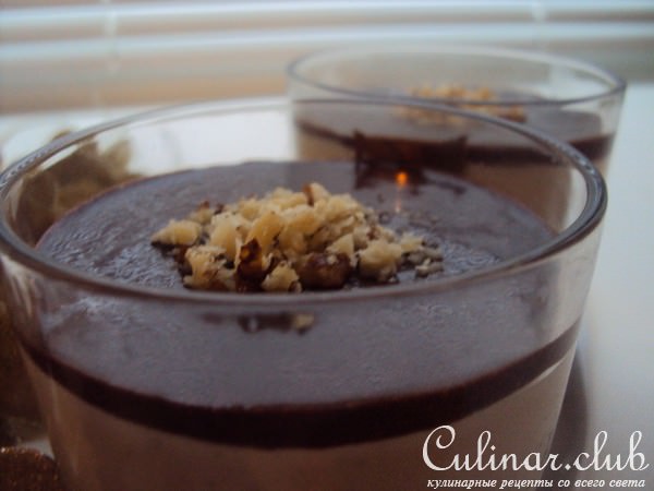 Кофейная Панна Котта с шоколадом (Panna cotta colombienne, expresso et chocolat)
