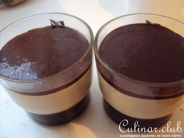 Кофейная Панна Котта с шоколадом (Panna cotta colombienne, expresso et chocolat)