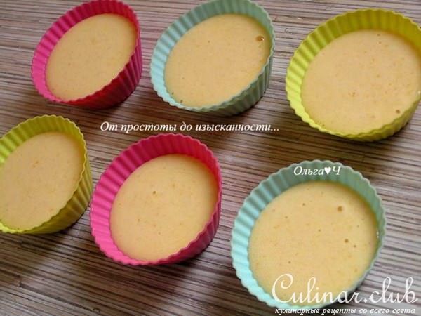 Пирожное-суфле с хурмой и абрикосовым конфитюром Darbo “Оранжевые облака"