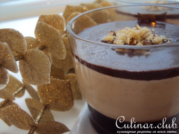 Кофейная Панна Котта с шоколадом (Panna cotta colombienne, expresso et chocolat)